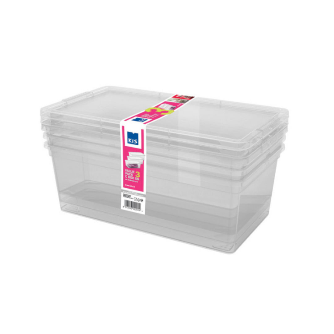 KIS Shoebox 3 Pack C Box XS Clear