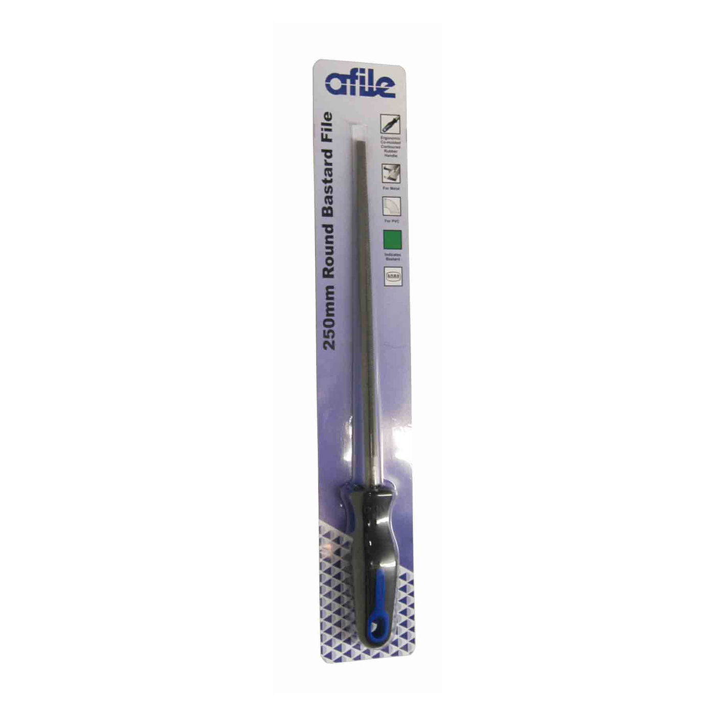 Afile - Round Bastard File - Handled - 250mm