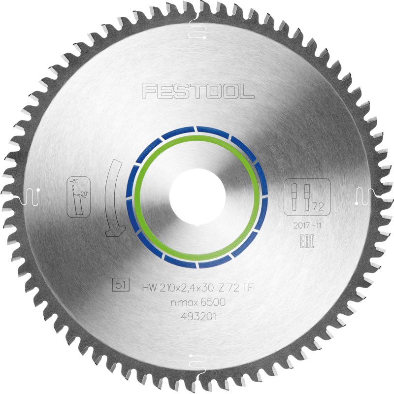 Festool - Special Saw Blade 210 x 2,4 x 30 Tf72 493201