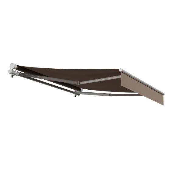 Calima Retractable Awning Plain Taupe L4m x W3m