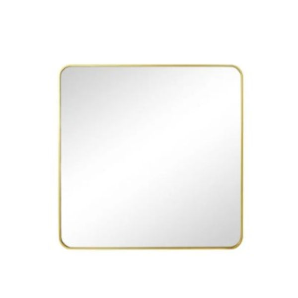 Gold square mirror - 800mm by 800mm