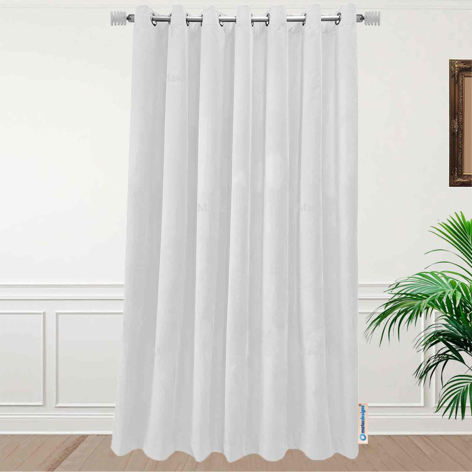 Matoc Designs Curtain - Velvet White - Lined - Eyelet - 230cm W x 253cm H