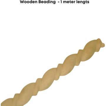 Thick Wooden Beading - Beech Wood - 1 meter