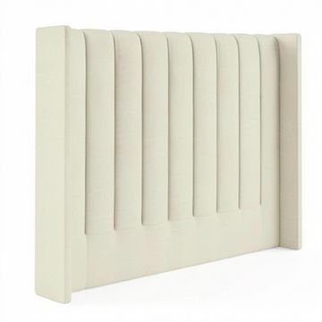 Nu Dekor - Secilia Velvet Paneled Tufted Headboard - King - Cream