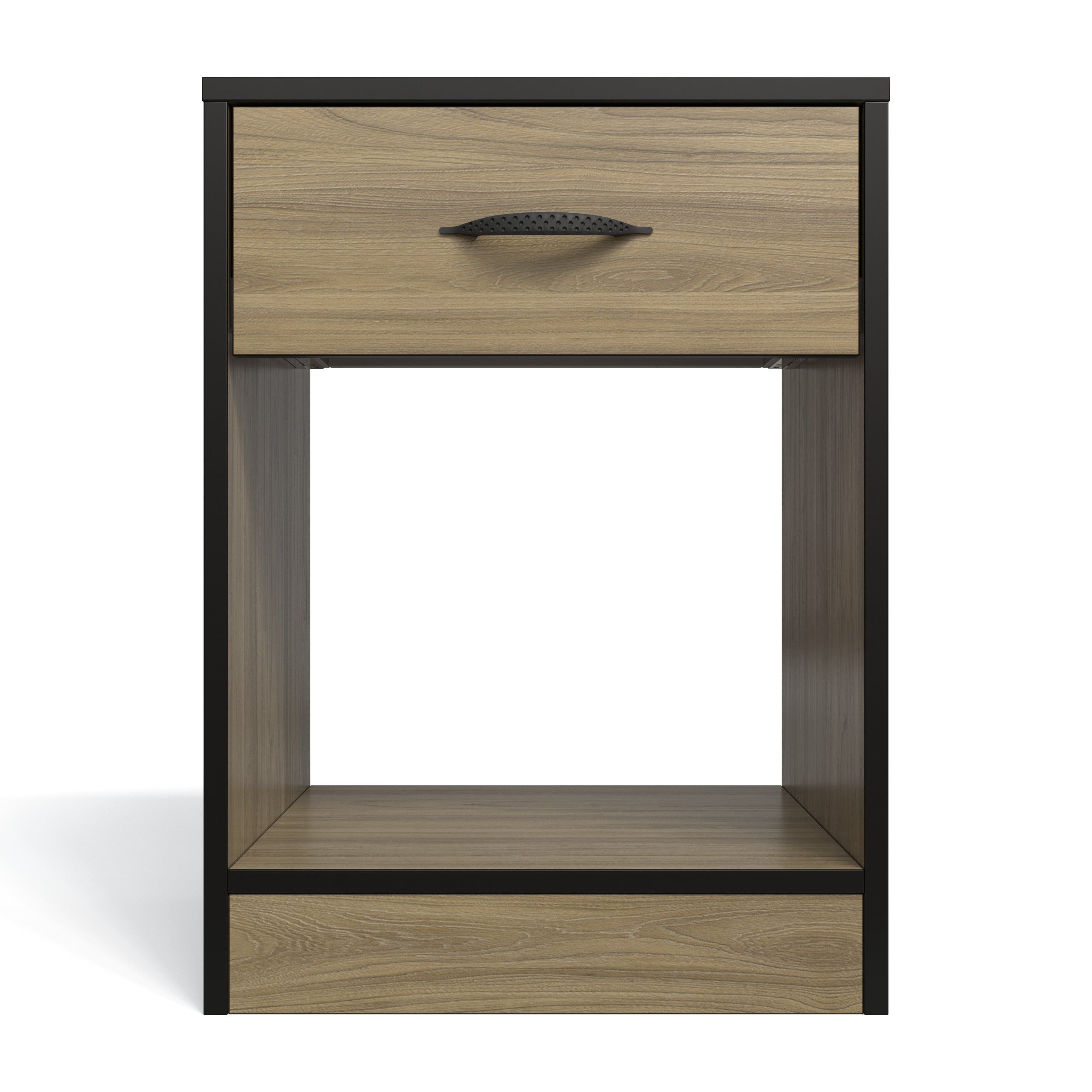 Price Cut - Foundation One Drawer Bedside Table - Swiss Elm