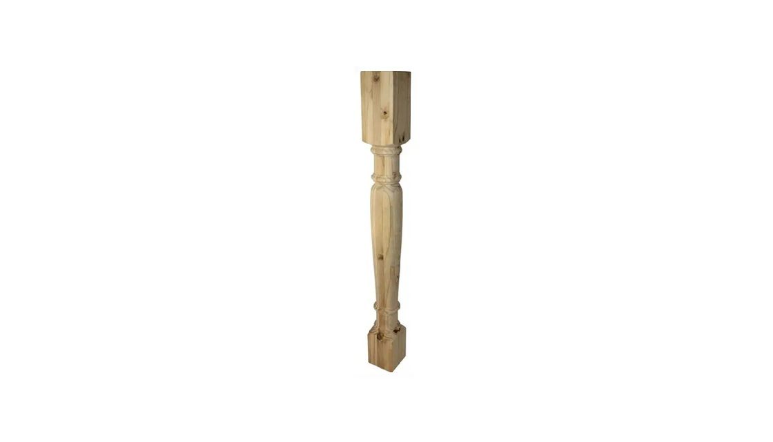 Classic Kitchen Leg, H880mm x 90mm, Raw Pine (4 Pack) BY WOODLY