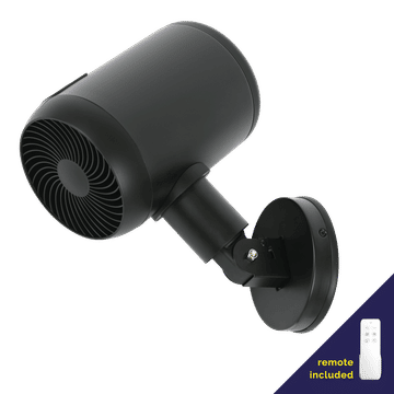 Zebbies Lighting Jet 25W DC Matt Black Wall Fan with Remote Control