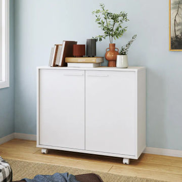 Lismore White Mobile Utility Cabinet