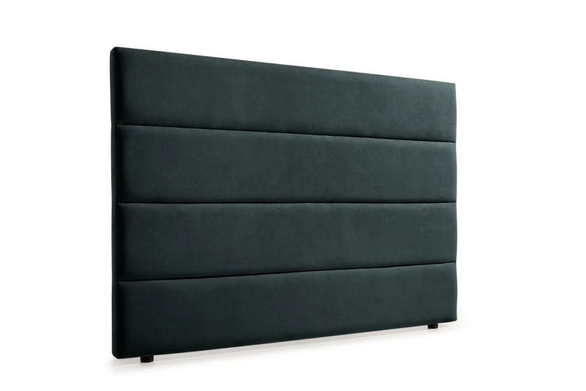 Genna  Velvet Panel Headboard - Single - Black