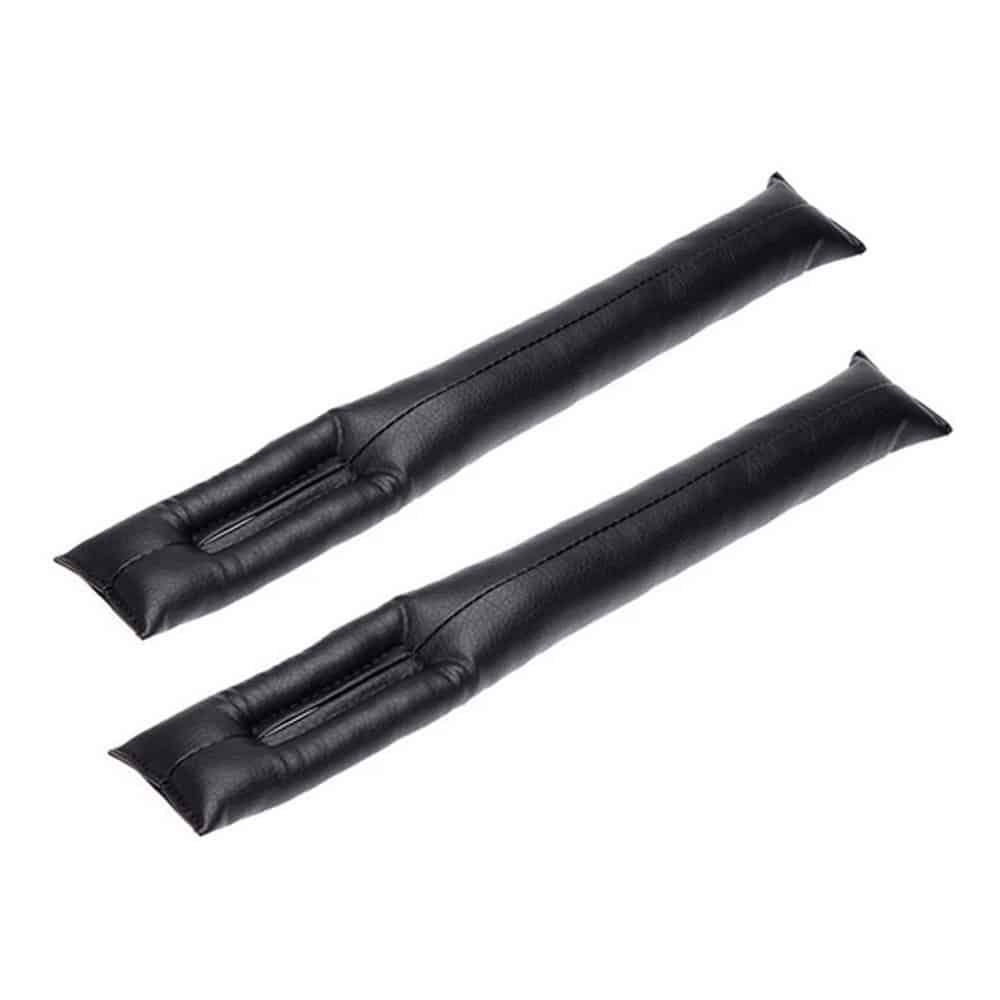 Killer Deals Car seat anti-lost plug PU Vegan leather gap filler case set - x2/Black