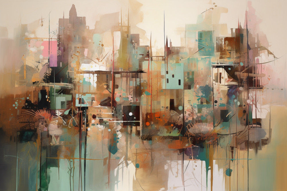 Canvas Wall Art - Abstract Composition Captures Dreamlike  - A1276 - [120 x 80 cm]
