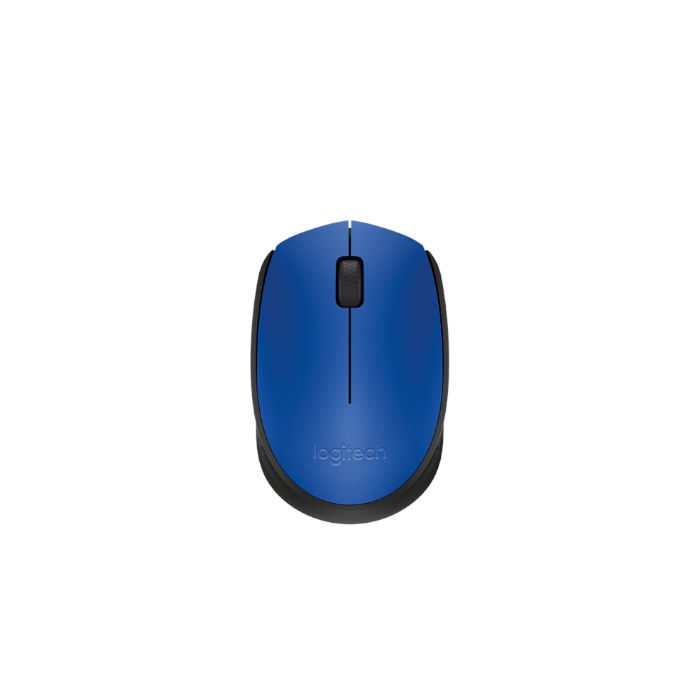 Logitech M171 Wireless Mouse - Blue Nano USB receiver; 3-Button Optical tracking Rachet Wheel; 10Mts. Range