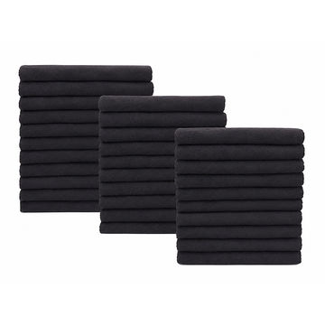 Everyday Collection Soft, Warm, Lightweight - Anti-Pill Polar Fleece - 150x150cm Jet Black - 15 Piece Pack
