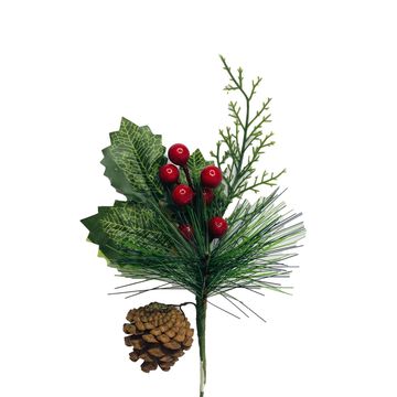 BERRY & PINECONE SPRAY 27CM