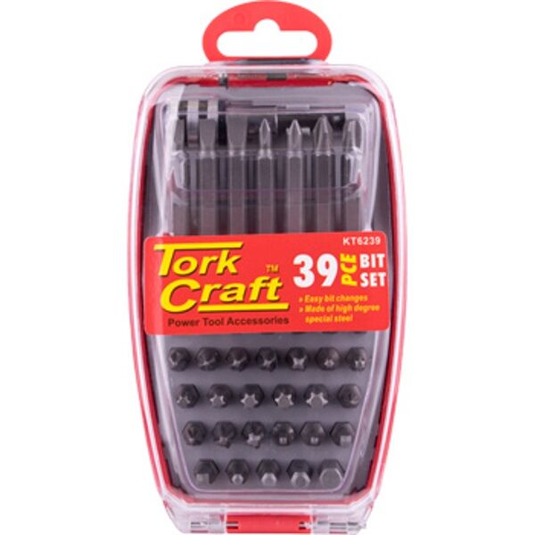 Screwdriver Bit Set 39Pc 25Mm 50Mm Bits With Quick Release Bit Holder