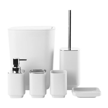 6PCS Bathroom Accessory Set Modern Luxury Plastic Bathroom Accessories Set