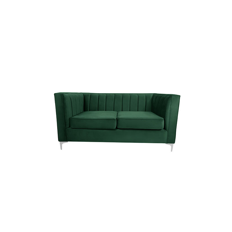 Oxford Two Seater Stripe Velvet - Green