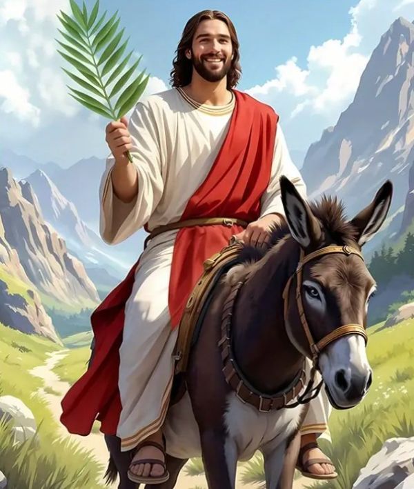 Paint by numbers - Jesus on a donkey - 40x50cm