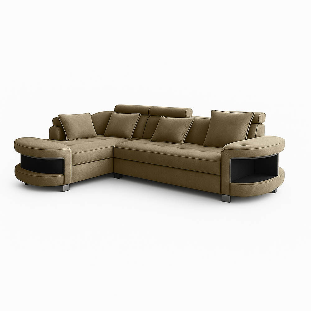 Maggie L Shape Corner Sofa-SD Sand Brown