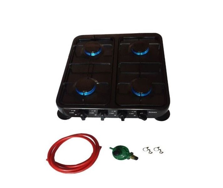 digimark 4-burner gas stove with auto ignition 111653 Stainless Steel Manual Gas Stove (4 Burners)