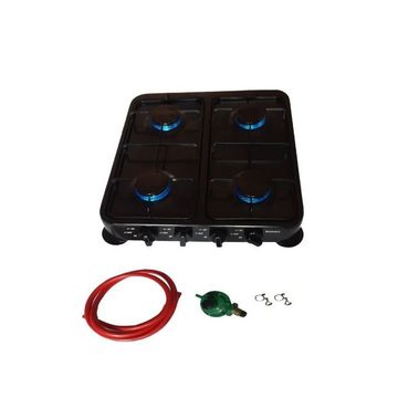 Lasante Portable 4 Plate Gas Stove Stainless Steel Automatic Gas Stove (4 Burners)