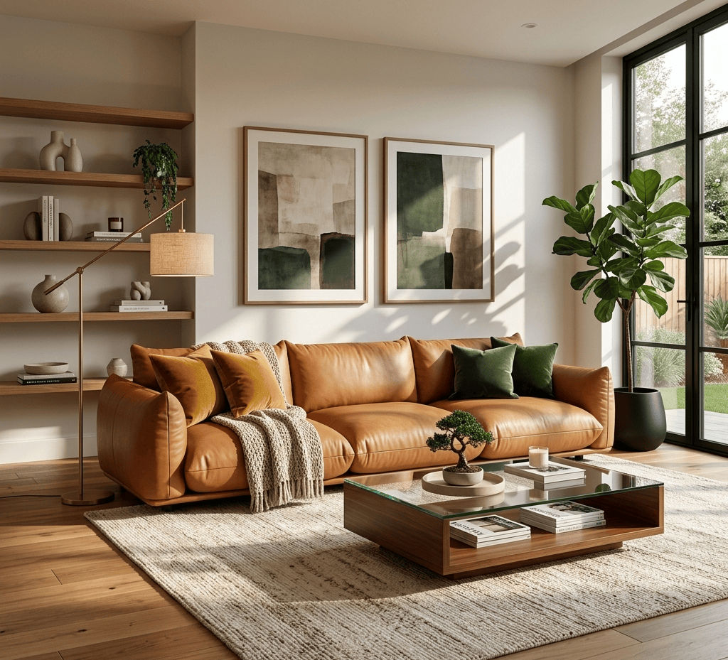 Zhua Caramel Modern Lounge Sofa