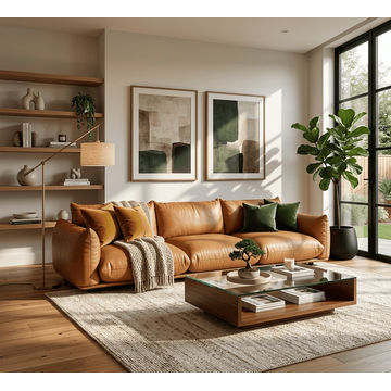 Zhua Caramel Modern Lounge Sofa