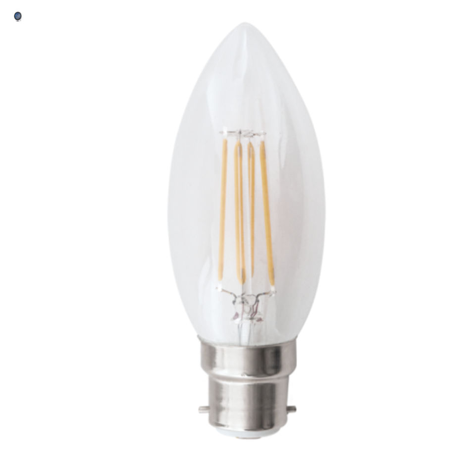 4.5W Dimmable Warm White LED Filament Candle Bulb