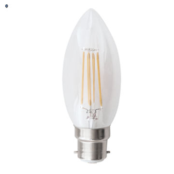 4.5W Dimmable Warm White LED Filament Candle Bulb