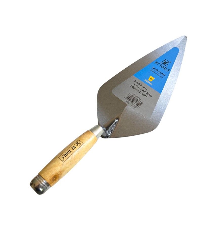 NT TOOLS Builders Brick Trowel 300mm Wood Handle