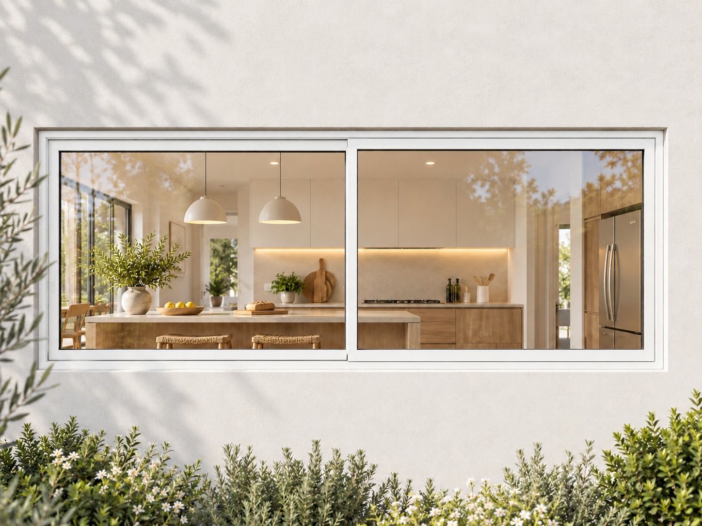 Kenzo Aluminium Sliding Window - White, 1800 600 mm, Two Sliding Panels