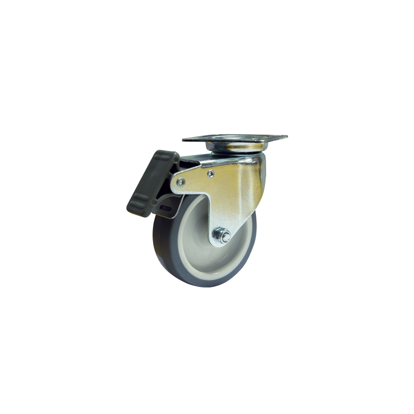 Castor Wheel - Rubber With Brake - 50mm - 3 Pack