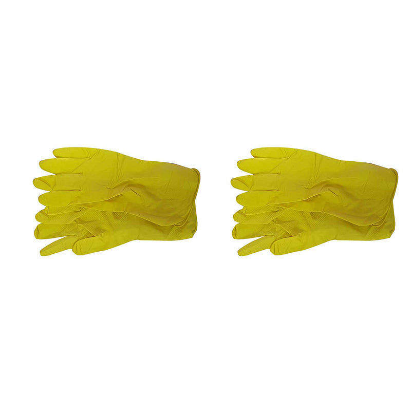 PIONEER SAFETY Rubber Household Gloves Flock Lined Medium ( 2 Pack ) G031