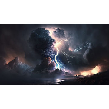 Canvas Wall Art - Canvas Wall Art-Lighting in the Bush - B1191 - [120 x 80 cm]