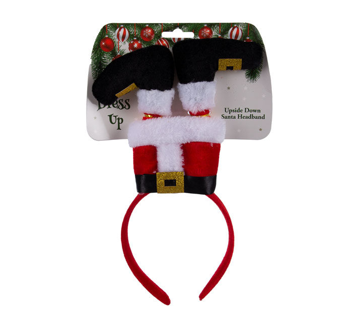 Christmas Headband - Dress Up - Upside Down Santa - 29cm - 10 Pack