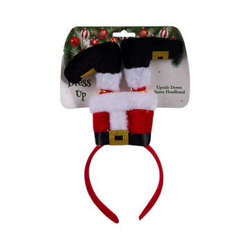 Christmas Headband - Dress Up - Upside Down Santa - 29cm - 10 Pack