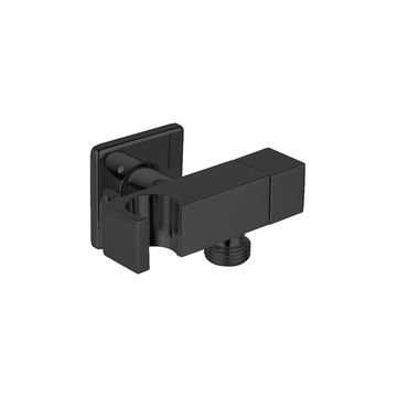 Devario Premio Angle Valve Square With Bracket Brass -Matte Black