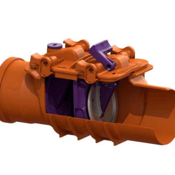 NonReturn Valve, back flow preventor for sewer water 110mm Double Flap