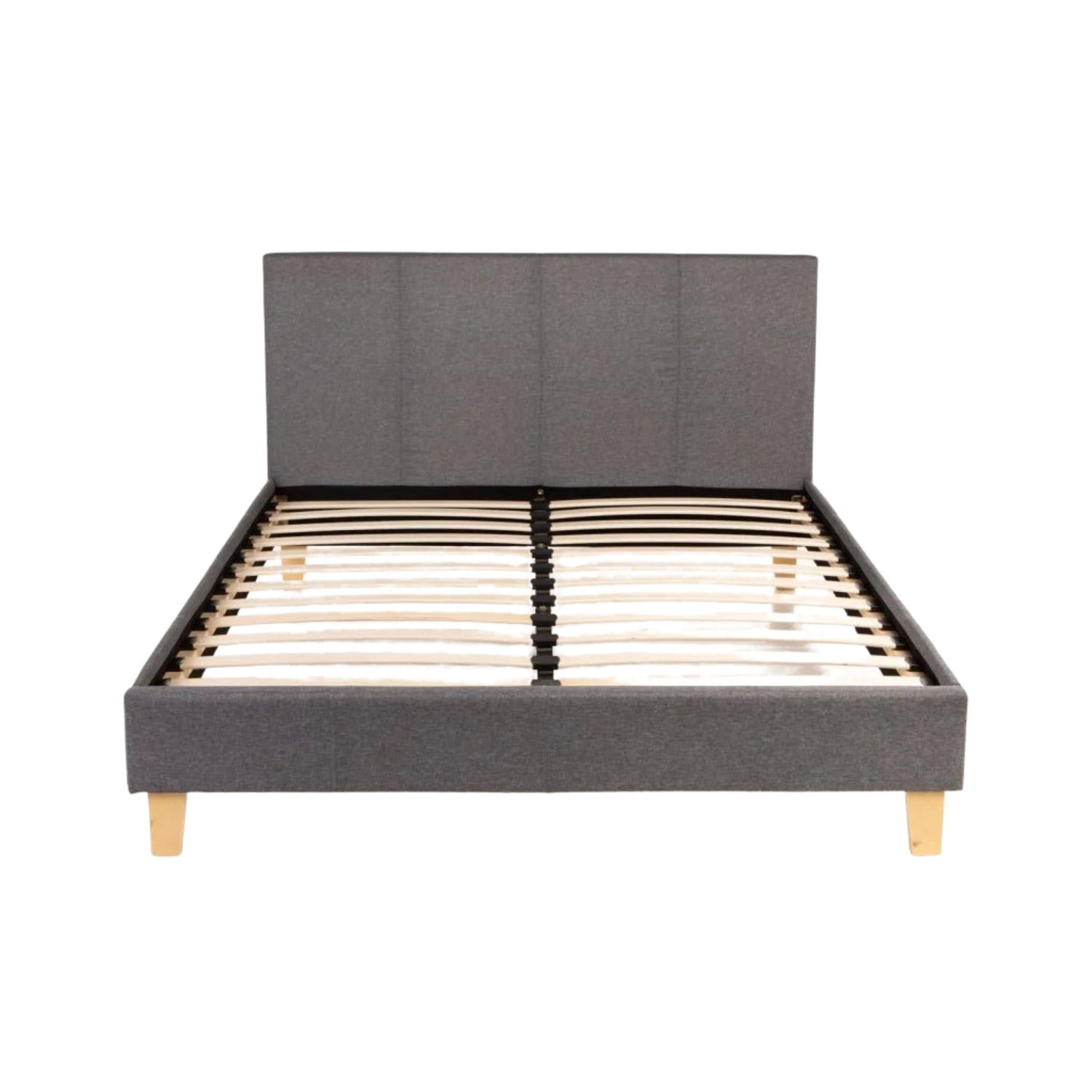 Queen Standard Length Fabric Bed with Sturdy Frame