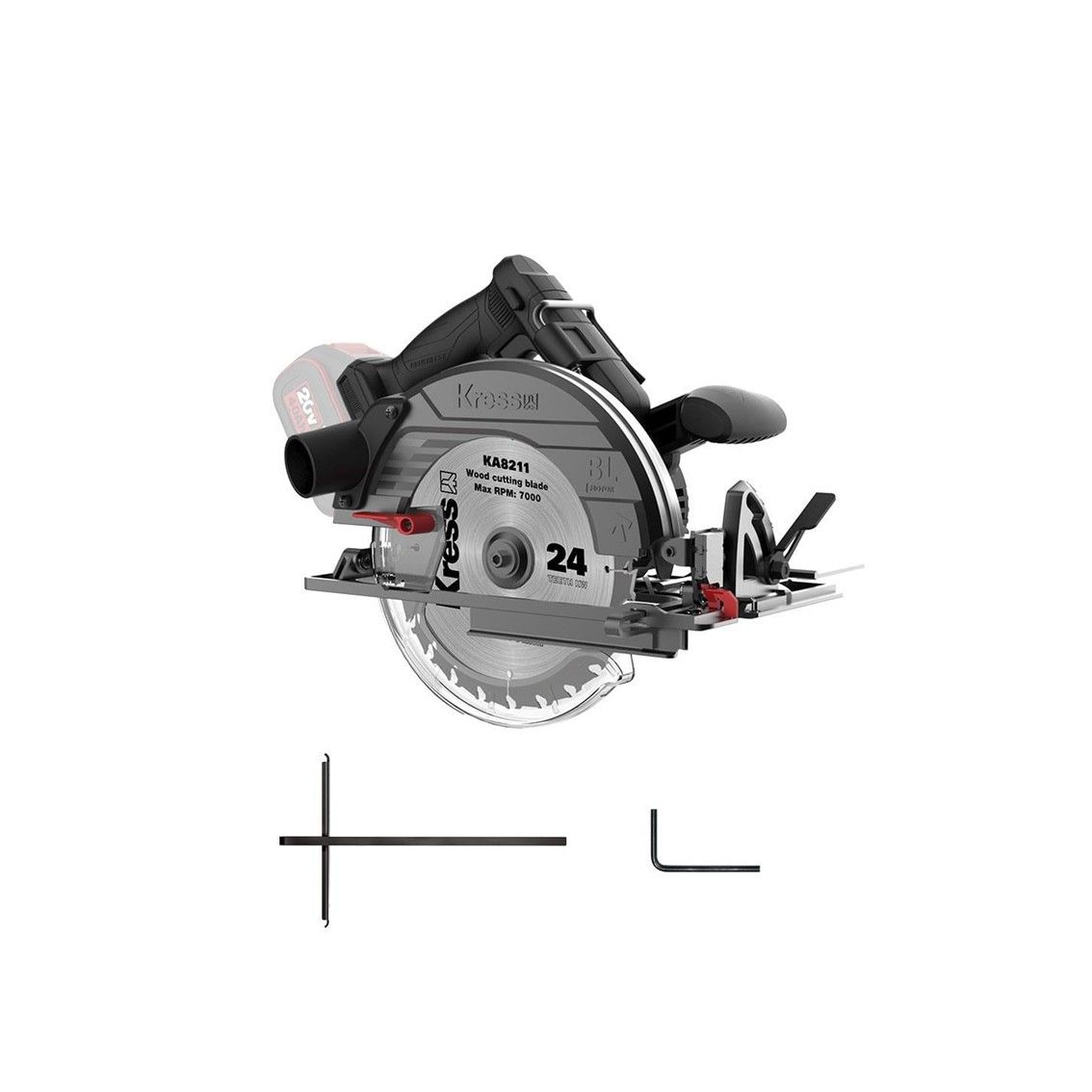 KRESS Circular Saw BL 185mm 20V TOOL ONLY