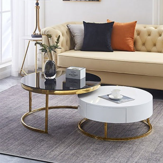 Helsinki Coffee Table Gold And White