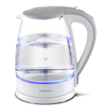Mellerware Kettle 360 Degree Cordless Glass White 1.8L 2200W "Cloud"
