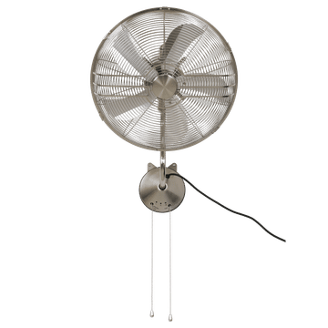 Zebbies Lighting Airstream  Brushed Chrome Wall Fan