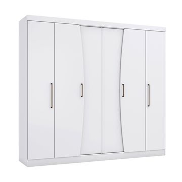 Fabiana 6 Door Wardrobe -White