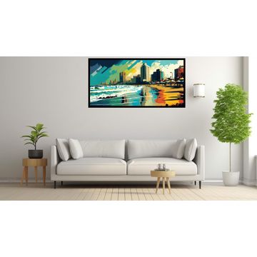 Canvas Wall Art - Canvas Wall Art –Durban Beachfront Abstract Painting - B1100 [120 x 80 cm]
