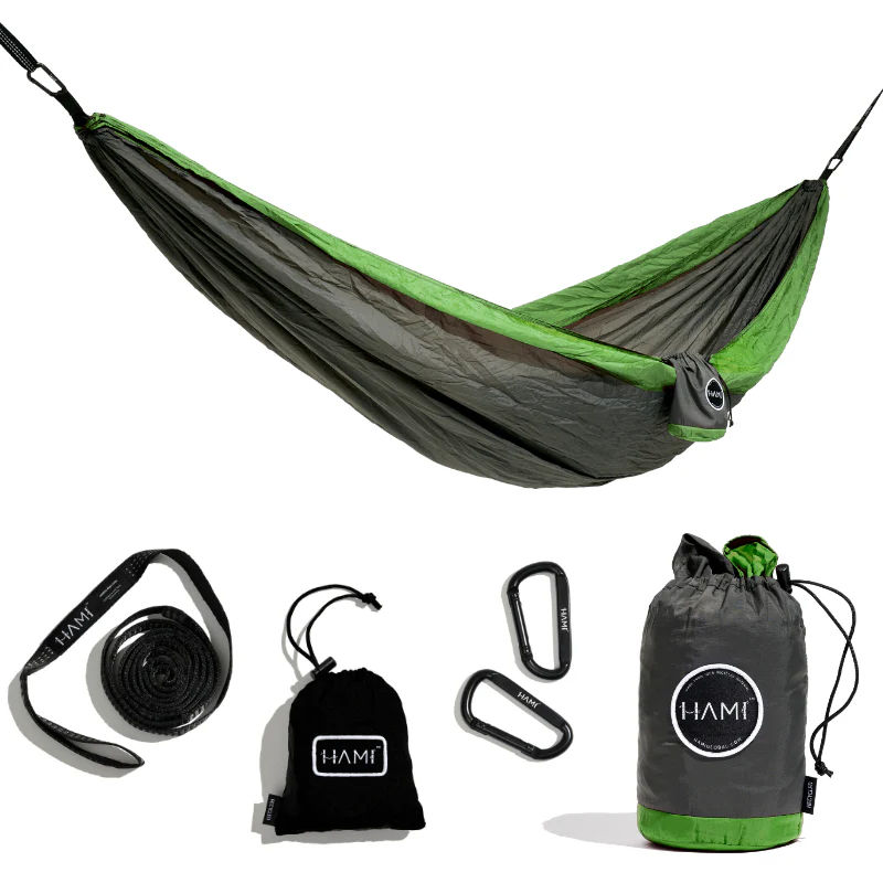 HAMI Dark Forest - Double Portable Hammock made from 100% Recycled Materials