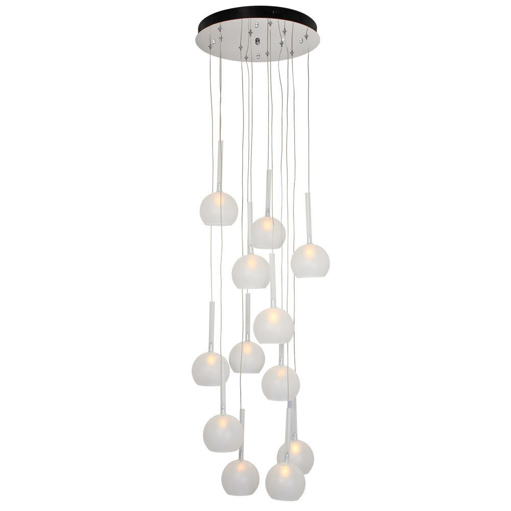 Nebula - 12 Lights Pendant - 400mm - Frosted Glass