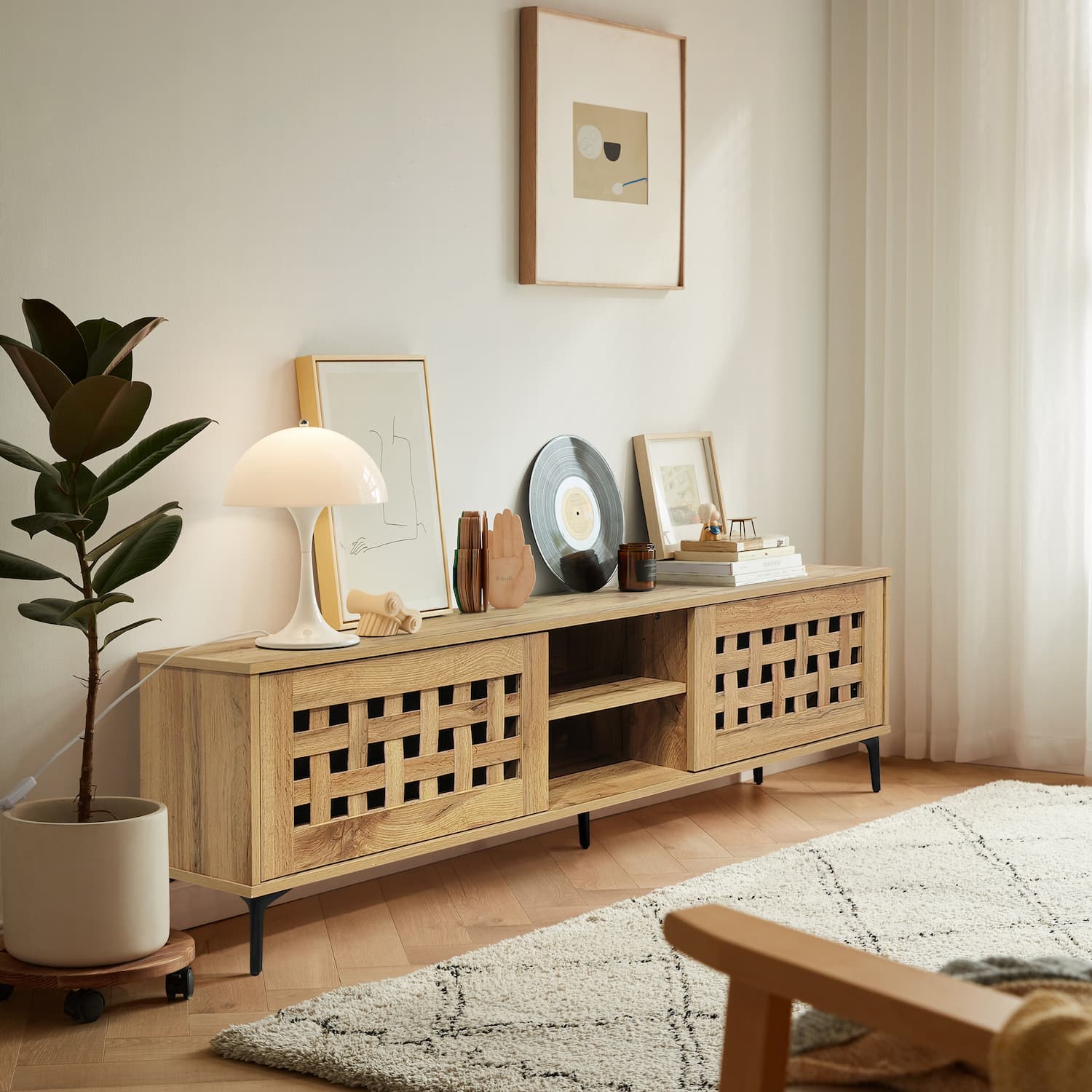 Allen TV Stand Oak 160cm