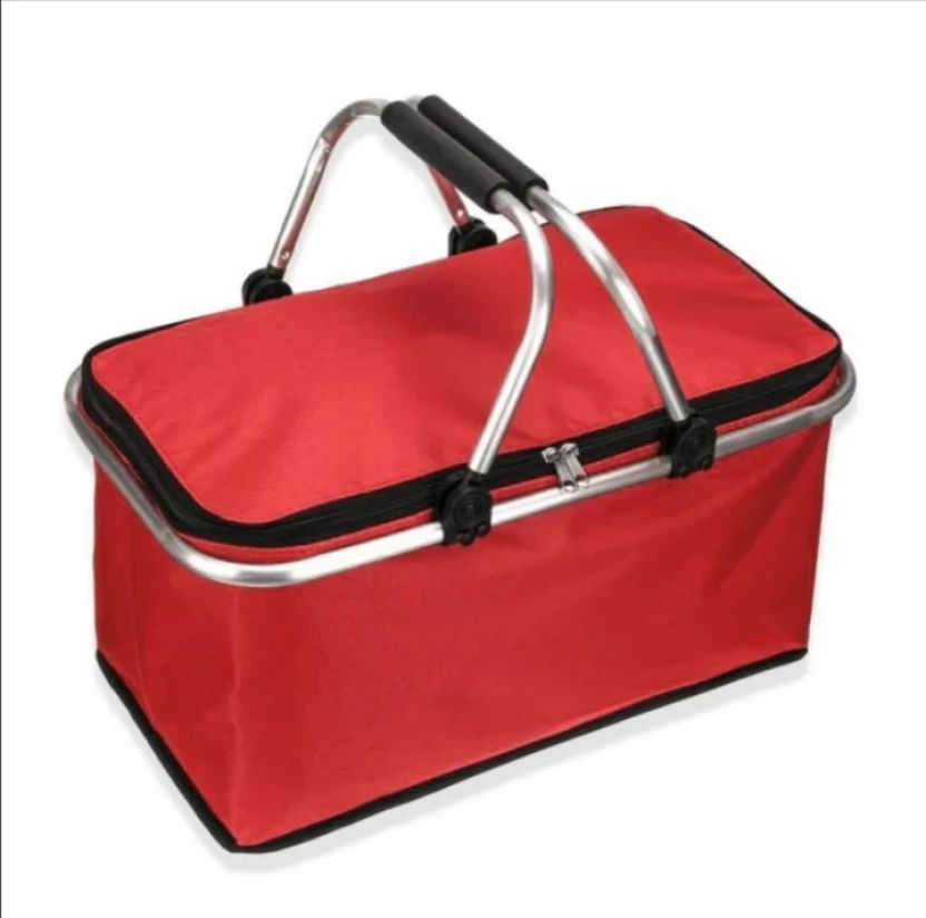 Durable Foldable Shopping Bag - Keep Warm & Waterproof - Red