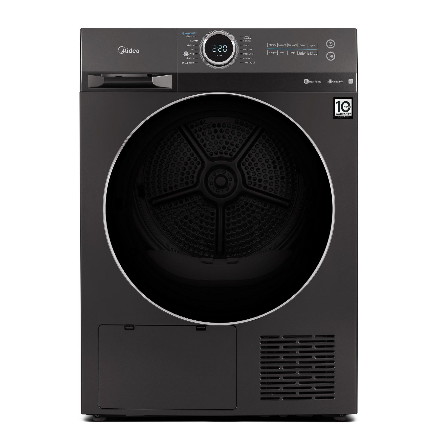 Midea 10kg Heat Pump Dryer with WiFi – Titanium